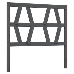 vidaXL T&ecirc;te de lit Gris 106x4x100 cm Bois massif de pin