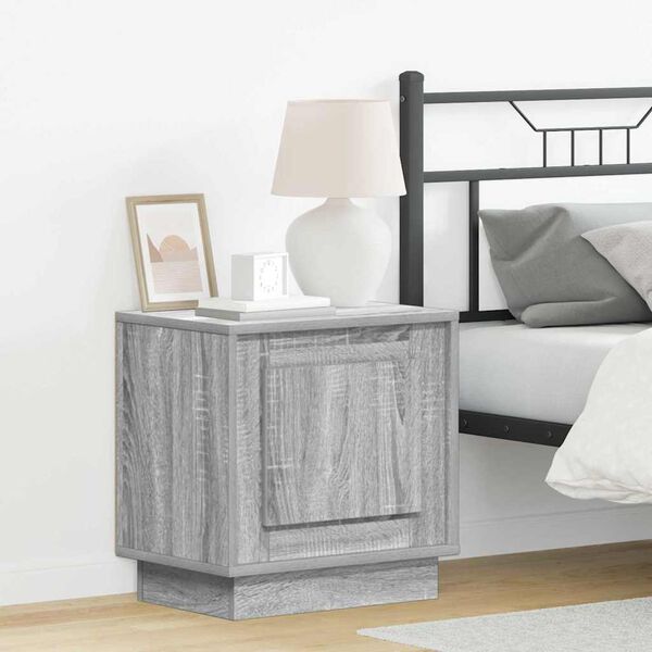 vidaXL Cabinet de chevet 2 pcs Gris 44 x 34,5 x 45 cm