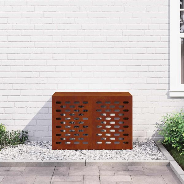 vidaXL Housse de climatiseur Rouill&eacute; 90 x 40 x 60 cm Acier patin&eacute;