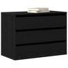 vidaXL Armoire &agrave; tiroirs Noir 80 x 41 x 58 cm Bois d'ing&eacute;nierie