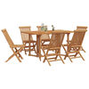 vidaXL Ensemble de salle &agrave; manger pour jardin 7 pcs Marron