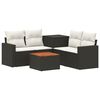 vidaXL Ensemble de Canap&eacute;s 6 pc Noir et blanc cr&egrave;me