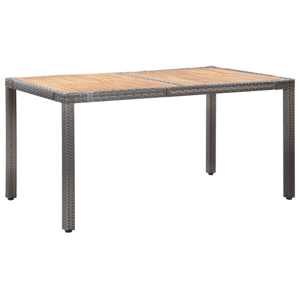 vidaXL Ensemble &agrave; manger de jardin 7 pcs coussins R&eacute;sine tress&eacute;e Gris