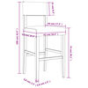 vidaXL Chaises de bar lot de 2 bois massif d'h&eacute;v&eacute;a et similicuir