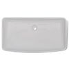 vidaXL Lavabo et mitigeur C&eacute;ramique Rectangulaire Blanc