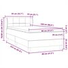 vidaXL Sommier &agrave; lattes de lit et matelas gris clair 80x220 cm velours