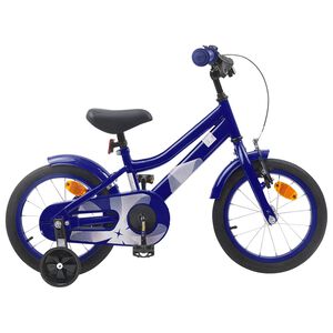 vidaXL V&eacute;lo pour Enfants 14 Pouces pour les 3-5 ans Bleu fonc&eacute;