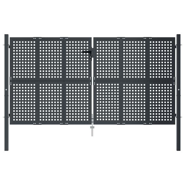 vidaXL Portail de jardin Anthracite 300 x 125 cm Acier