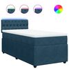 vidaXL Sommier &agrave; lattes de lit avec matelas bleu 90x200 cm velours