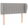vidaXL T&ecirc;te de lit avec oreilles Gris clair 93x23x78/88 cm Tissu