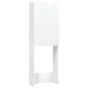 vidaXL Meuble pour machine &agrave; laver Blanc 64x25,5x190 cm