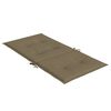 vidaXL Coussins de chaise à dossier bas lot de 2 taupe mélangé tissu