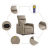 vidaXL Fauteuil inclinable de massage Cappuccino Similicuir
