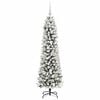 vidaXL Sapin de No&euml;l artificiel Blanc 150 cm PVC, m&eacute;tal et plastique