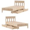 vidaXL Cadre de lit sans matelas 75x190 cm bois de pin massif