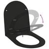 vidaXL Si&egrave;ge de toilette Noir 44 x 36,4 x 3,4 cm Duroplast