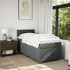 vidaXL Sommier &agrave; lattes de lit avec matelas Gris fonc&eacute; 90x200 cm Tissu