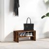 vidaXL &Eacute;tag&egrave;re &agrave; chaussures empilable ch&ecirc;ne fum&eacute; 60x30x30,5 cm