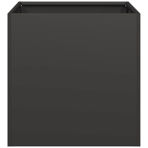 vidaXL Jardini&egrave;re noir 40x40x40 cm acier lamin&eacute; &agrave; froid