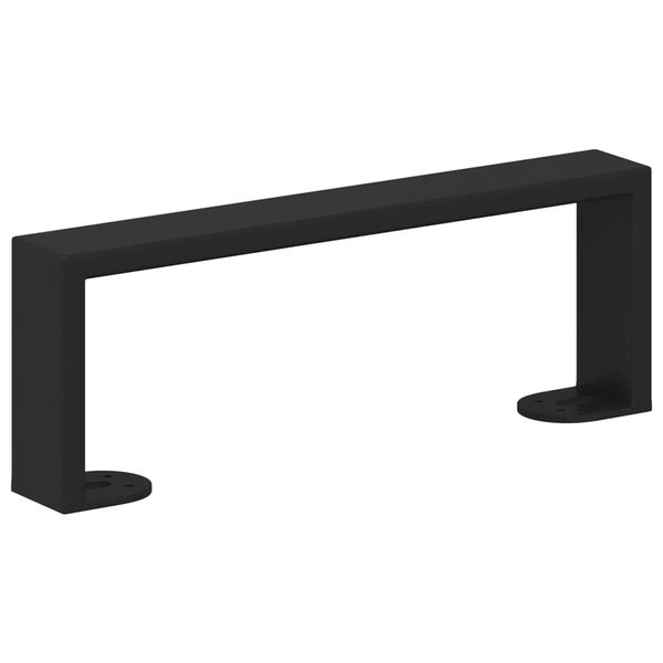 vidaXL Pieds de meuble 2 pcs Noir 28,1 x 4 x 10 mm Fer