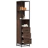 vidaXL Armoire de salle de bain ch&ecirc;ne marron 35x37,5x166 cm