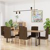 vidaXL Chaises &agrave; manger lot de 6 marron tissu