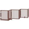 vidaXL Barri&egrave;re pour chiens avec porte 6 panneaux bois de peuplier