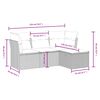 vidaXL Salon de jardin avec coussins 4 pcs beige r&eacute;sine tress&eacute;e