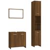 vidaXL Ensemble de meubles de salle de bain 3 pcs Ch&ecirc;ne marron