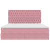 vidaXL Lit avec rangement et matelas Rose 180 x 200 cm Velours