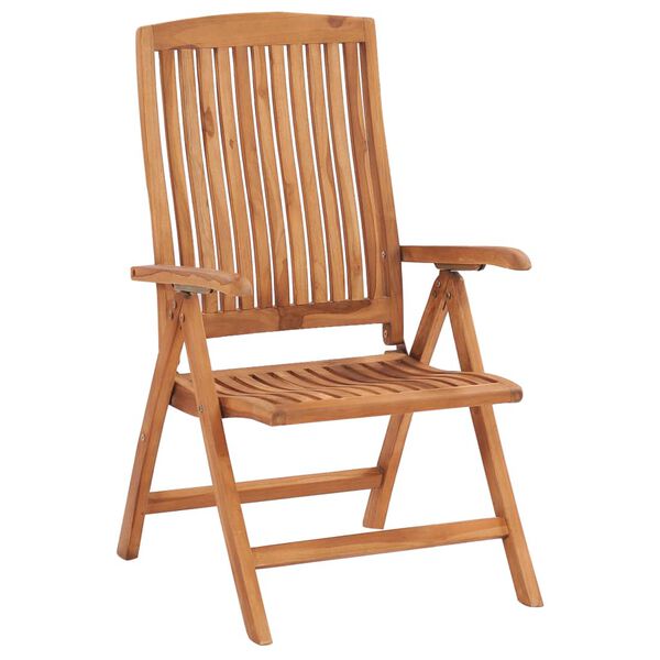 vidaXL Chaises inclinables de jardin et coussins lot de 6 Teck solide