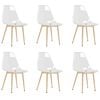 vidaXL Chaises &agrave; manger lot de 6 Transparent PET