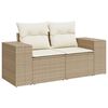 vidaXL Ensemble de canap&eacute; de jardin 10 pcs Beige et cr&egrave;me Poly Rattan