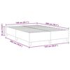 vidaXL Cadre de lit plateforme Gris fonc&eacute; 140 x 200 cm tissu