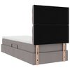 vidaXL Lit avec rangement et LED avec LED Taupe 90 x 200 cm Polyester
