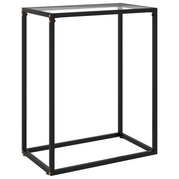 vidaXL Table console Transparent 60x35x75 cm Verre trempé