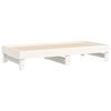 vidaXL Lit coulissant sans matelas blanc 2x(75x190) cm