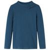 T-shirt enfants &agrave; manches longues tricot c&ocirc;tel&eacute; bleu marine 104
