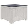 vidaXL Canap&eacute; de jardin 1 place avec coussin look rotin PP Blanc