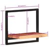 vidaXL &Eacute;tag&egrave;res murales 2 pcs 40x24x35 cm Bois d'acacia et acier