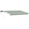 vidaXL Cadre de store manuel avec LEDs Vert et blanc 3 x 2,5 m