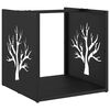 vidaXL Portant de bois chauffage noir 40x40x40 cm