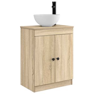 vidaXL Meuble de salle de bain avec &eacute;vier Ch&ecirc;ne Sonoma 54 x 35 x 83 cm