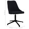 vidaXL Chaises pivotantes &agrave; manger lot de 2 noir tissu