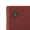 vidaXL Lit avec matelas et &eacute;clairage USB Rouge bordeaux Tissu 90x200cm
