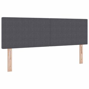 vidaXL T&ecirc;te de lit Gris fonc&eacute; 160 cm Tissu en velours c&ocirc;tel&eacute;