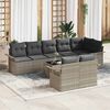 vidaXL Ensemble de canap&eacute; de jardin 9 pcs Gris clair Poly rotin
