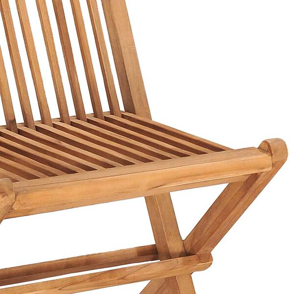 vidaXL Ensemble &agrave; manger d'ext&eacute;rieur pliable avec coussin 3 pcs Teck