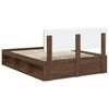 vidaXL Cadre de lit Ch&ecirc;ne brun 140 x 200 cm Pin massif