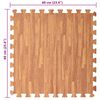 vidaXL Tapis d'exercice puzzle 24 pcs Marron 8,64 ㎡ Mousse EVA